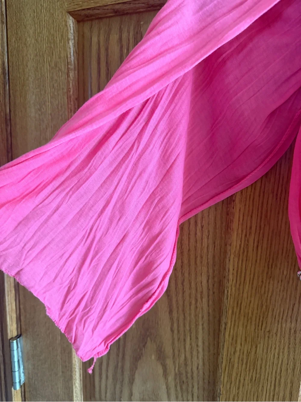 Bright Pink Heart Charm Scarf Wrap